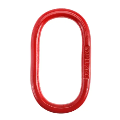Vista 5 de 2 piezas de eslabones maestros oblongos de 1/2 pulgada, anillo de elevación de eslabones de cadena de acero de aleación G80, anillo de elevación