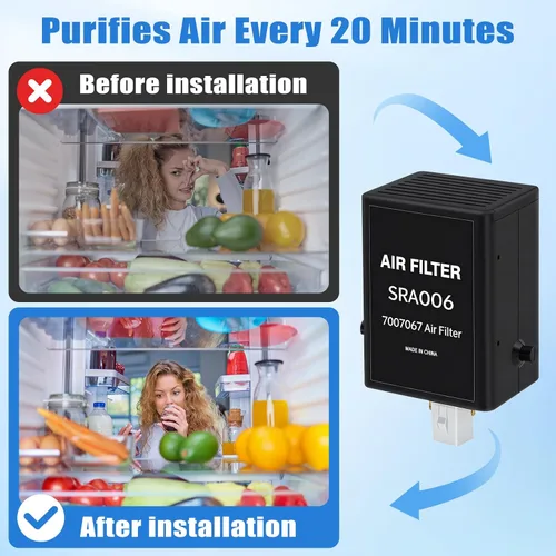 Vista 4 de 7007067 7042798 Reemplazo del cartucho de purificación de aire del refrigerador para refrigeradores sub-cero, reemplazo de filtros de aire 7007067