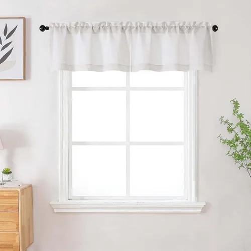 Vista 52 de Cortinas de lino para dormitorio y sala de estar de 96 pulgadas de largo, juego de 2 paneles, con bolsillo para cortinero, filtrado de luz, textura