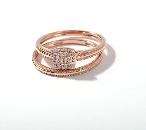 Vista 3 de DZON - Juego de joyas de plata de ley con halo de diamantes TDW de 110 quilates regalo de amor para mujeres I-J I2 Metal precioso Sin gemas diamante