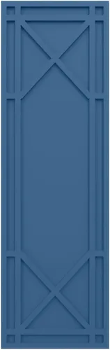 Vista 5 de Persianas de montaje fijo True Fit de PVC de 12 pulgadas de ancho x 25 pulgadas de alto, color azul (Por par, accesorios no incluidos)