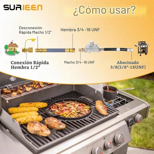 Vista 3 de Kit de conversión de parrilla de gas natural/propano