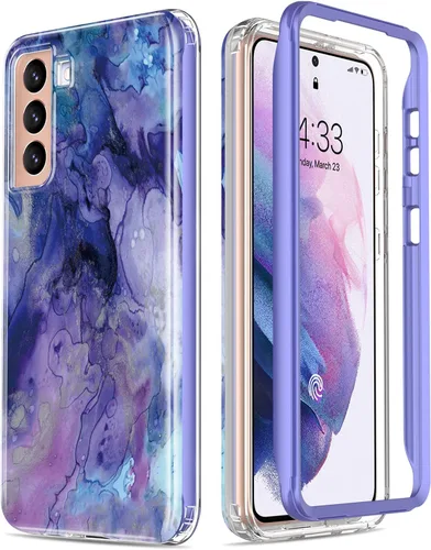 Vista 13 de ESDOT - Funda protectora para celular Samsung Galaxy S21, de grado militar, resiste caídas de 21 pies (probado), con diseños modernos, para niñas