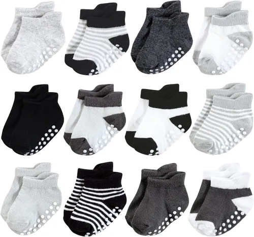 Vista 11 de Hudson Baby Calcetines antideslizantes unisex para bebé, Rosado