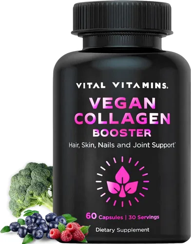 Vista 2 de Vital Vitamins Refuerzo de colágeno vegano 60 unidades + astaxantina 60