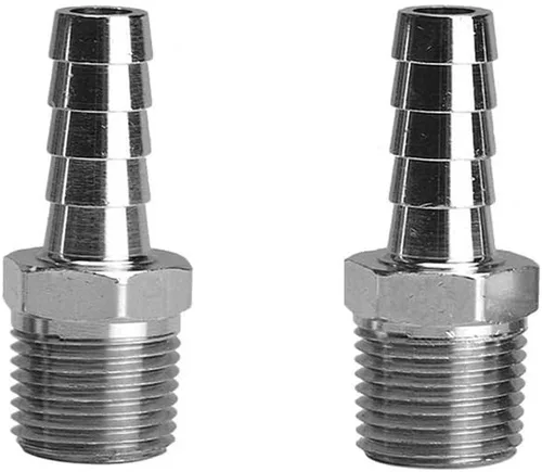 Vista 6 de Beduan Acero Inoxidable 1" Púa de Manguera a 1" Macho NPT para Ajuste de Elaboración Casera de Agua y Aire