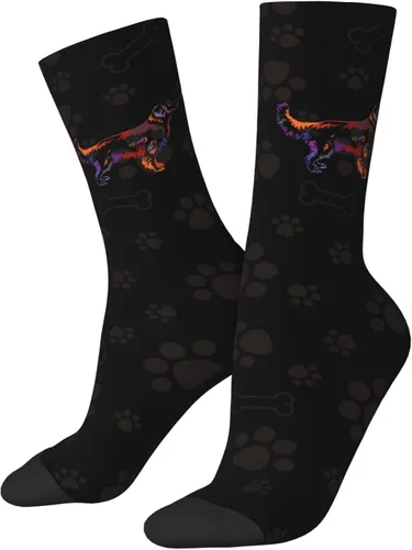 Vista 2 de ZSVNB Golden Retriever Socks Knee High Sock For Youth Cotton Crew Socks