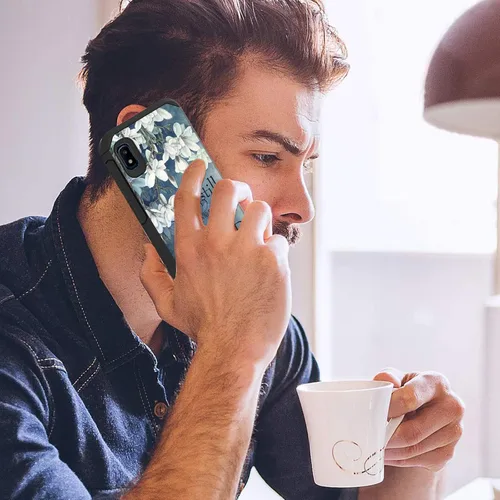 Vista 5 de Funda para Samsung Galaxy A10E (2019), 2 en 1 híbrida de policarbonato duro y silicona suave resistente de doble capa a prueba de golpes, funda