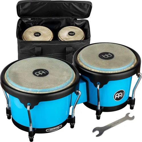 Vista 22 de Meinl Percussion HB100SNT-M bongós de madera natural de 6 3/4 y 8 pulgadas, Negro Bongos de carcasa sintética duradera profesional para adultos