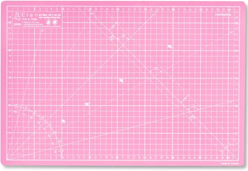 Vista 7 de Estera de Corte Elan A4 Rosa y Morada, Estera de Corte Autorreparable A4 9x12 Pulgadas, Tabla de Corte de Manualidades Rosa de 5 Capas, Tabla