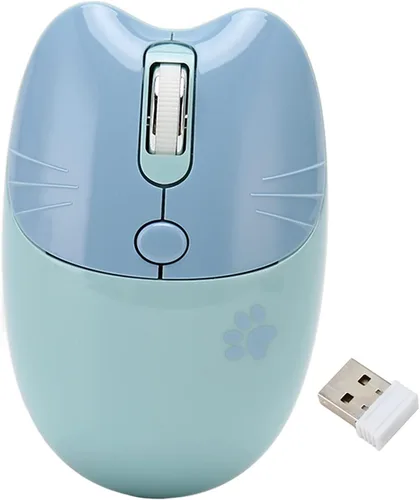 Vista 12 de BT5.1 Mouse inalámbrico, clic ultra silencioso y diseño portátil compacto para niñas, alternativa de 2.4 GHz con modo de suspensión automático
