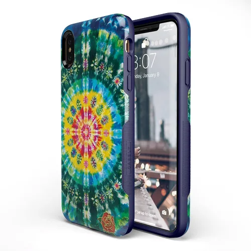 Vista 79 de Casely Funda para iPhone Xs Max Funda con estampado de festival (solo buenas vibraciones)