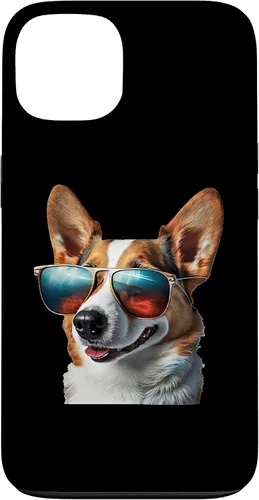 Vista 7 de iPhone 16 Pembroke Welsh Corgi with Sunglasses Case
