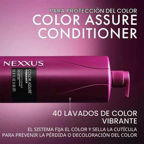 Vista 4 de Nexxus Color Assure Acondicionador con ProteinFusion, Para Cabello Teñido, 33.8 oz