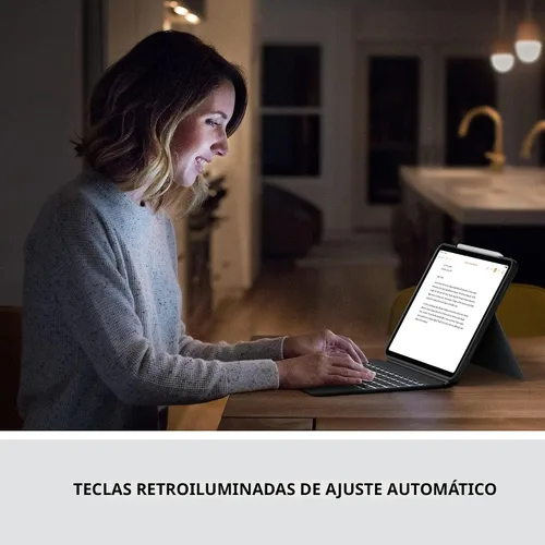 Vista 9 de Logitech Combo Touch - Funda con teclado retroiluminado desmontable para iPad Pro de 11 pulgadas