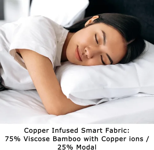 Vista 5 de Funda de almohada antiacné, tamaño Queen 30 x 20 pulgadas, color beige, estilo sobre, certificado Oeko-TEX, 75% viscosa derivada de bambú, 25% modal