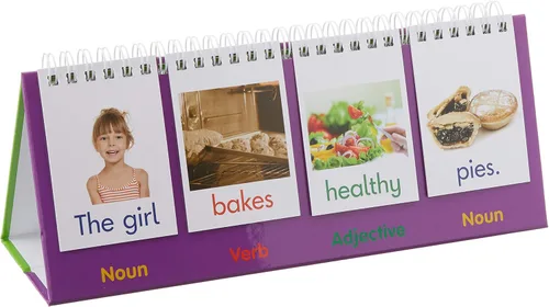 Vista 2 de Junior Learning Sentence Flips - Soporte abatible de doble cara, de 4 a 6 años, vocabulario y gramática, K-1