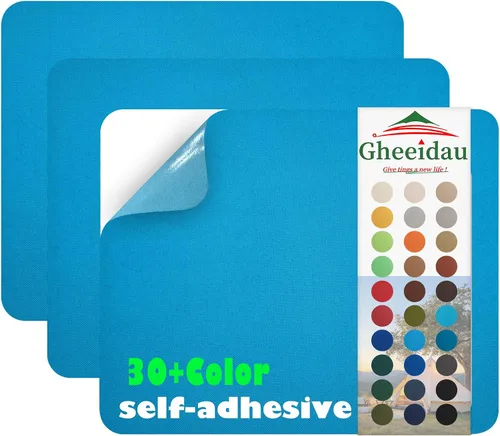 Vista 12 de Gheeidau Parche de reparación de lienzo de 9 x 11 pulgadas, 3 piezas, impermeable, parche de reparación de tela autoadhesiva para tiendas