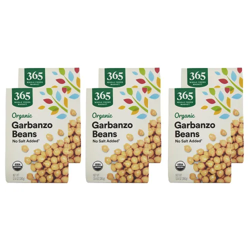 Vista 5 de Granos de garbanzo orgánicos, sin sal añadida, 13.4 onzas de 365 Everyday Value