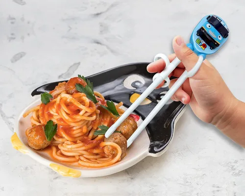 Vista 6 de Tayo Palillos de entrenamiento para diestros – Principiante para niños, Edison educativa proveedores de cocina para niños, durable ligero portátil