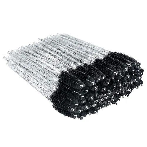 Vista 10 de G2PLUS 50 cepillos de rímel de pestañas, carretes de pestañas desechables, varitas de rímel de cristal flexibles para extensiones de pestañas, aseo