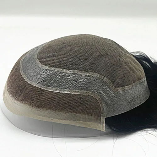 Vista 3 de N.L.W. NLW Hollywood Toupee para hombre Piezas de pelo europeo virgen sistema de reemplazo de cabello humano para hombres 10 x 8 pulgadas