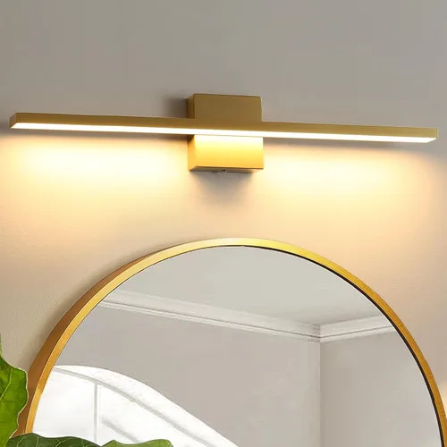 Vista 15 de Lámparas de baño sobre espejo, luz negra de tocador de baño de 12 pulgadas, lámpara LED de pared moderna de 11 W, 3000 K para barra de tocador