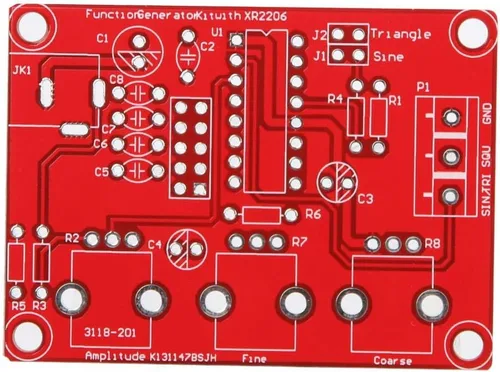 Vista 5 de XR2206 HighAccuracyFunction Generador Módulo generador Kit de bricolaje, generador de forma de onda de frecuencia ajustable sinusoidal, triangular