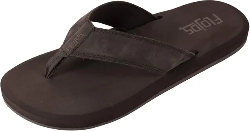 Vista 12 de Flojos Cole Genuine Leather Perforated Strap Mens Sandal Negro