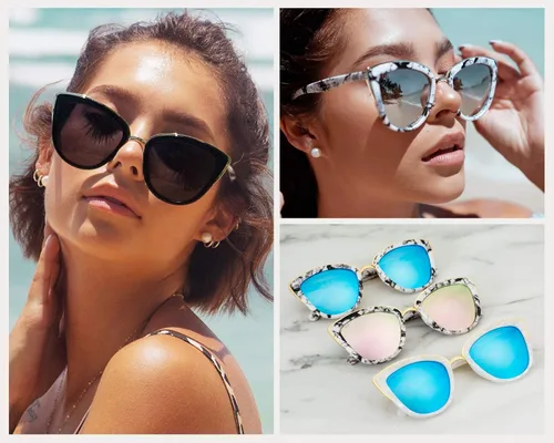 Vista 6 de Lentes de sol "Revo" tipo ojo de gato con lente reflectante espejada, para mujer