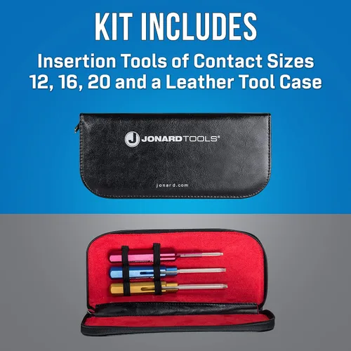 Vista 5 de Jonard Tools KA-260 Kit de herramientas de inserción de 3 piezas con estuche de cuero