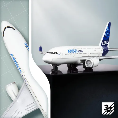 Vista 5 de Modelo de avión Avión Airbus 380 Aviones Modelo de avión para colección y regalos