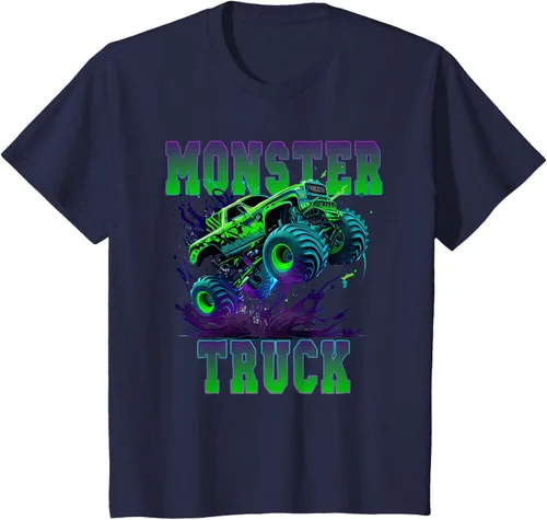 Vista 40 de Camiseta Monster Truck 4x4, Negro