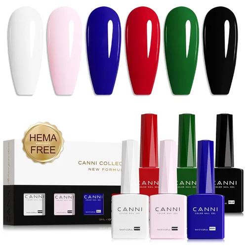 Vista 10 de CANNI - Juego de esmalte de uñas en gel azul de 6 colores 9ML Baby Royal Light Blue – Esmalte de uñas en gel inspirado en el océano Acuario
