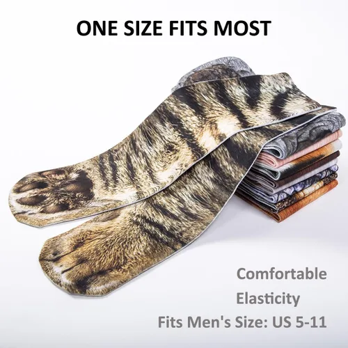 Vista 5 de 2 pares de calcetines divertidos, regalos para adultos, adolescentes, niños y niñas, calcetines de patas de animales novedosos
