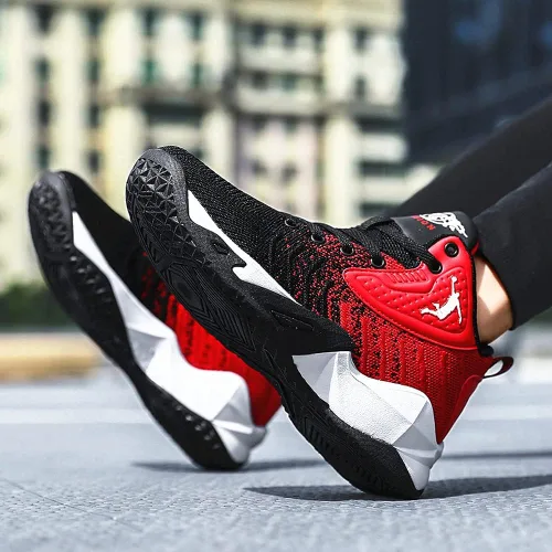 Vista 7 de zxcvb Zapatos de baloncesto transpirables con parte inferior suave para verano zapatos de baloncesto