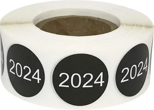 Vista 4 de InStockLabels - Calcomanías para el año 2026, color verde azulado, 0.75