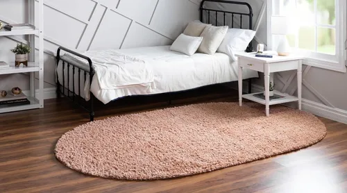 Vista 517 de Unique Loom Colección Davos Shag - Alfombra Lino
