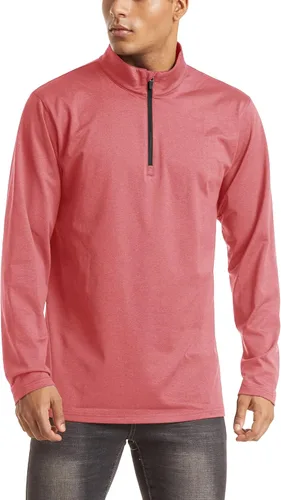 Vista 2 de MAGNIVIT Camisas de correr con cremallera de 14 para hombre, de manga larga, forro polar
