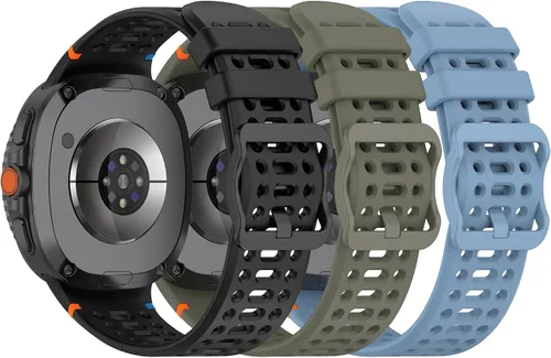 Vista 17 de Paquete de 3 correas compatibles con Samsung Galaxy Watch 8 Classic de 1.811 pulgadas, Watch 8 de 1.575 pulgadas/1.732 pulgadas, correa deportiva