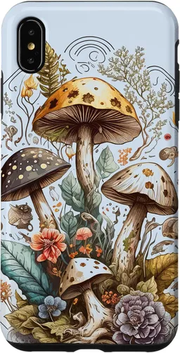 Vista 11 de iPhone 16 Mushroom Tarot Card Goth Emo Occult Astrology Women Girls Case