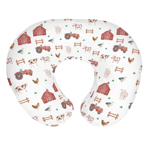 Vista 14 de Boho Farm Life - Fundas de almohada de lactancia para niños y niñas, tractor, granero, prado, funda de almohada de lactancia para almohadas