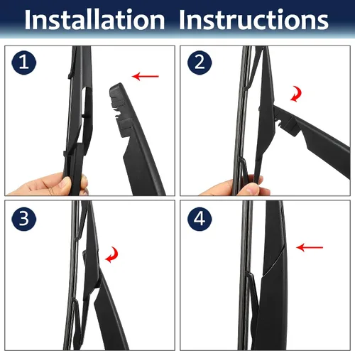Vista 5 de X AUTOHAUX Juego de brazos de limpiaparabrisas trasero para Mini Cooper One R50 2001-2004 para Mini Cooper R53 2001-2004