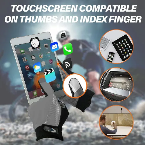 Vista 2 de FUDOSAN Guantes de ciclismo para pantalla táctil, guantes de entrenamiento para gimnasio, transpirables, antideslizantes, guantes de fitness