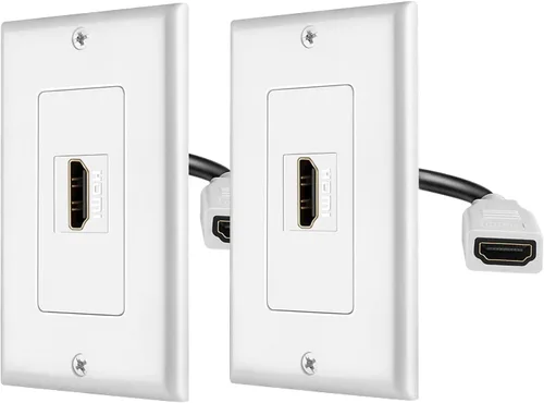Vista 12 de TNP - Placa de pared HDMI – 1 puerto HDMI enchufe panel de montaje decorativo placa frontal con 4K UHD ARC/eARC Ethernet Pass-Thru soporte
