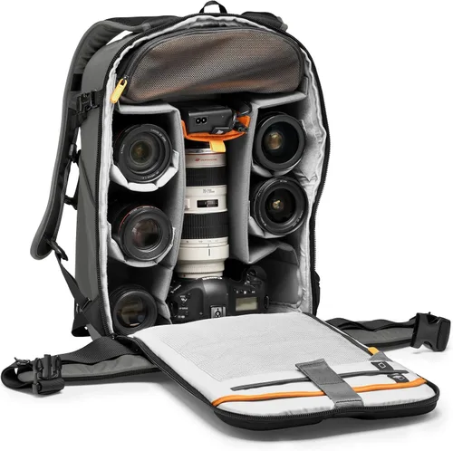 Vista 4 de Lowepro Flipside BP 400 AW III - Mochila para cámara réflex digital y sin espejo, color negro, con acceso trasero, con acceso lateral, con divisores