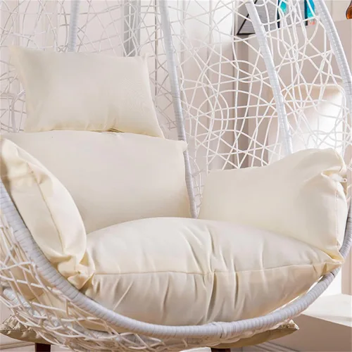 Vista 12 de Cojín para silla con columpio, impermeable, suave, para colgar huevos, para patio, con almohada, para interiores y exteriores
