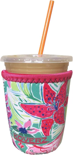 Vista 78 de Funda Koverz para café helado, funda aislante de neopreno para taza, se ajusta a una taza de café de 32 Oz., lavable y reutilizable, accesorios