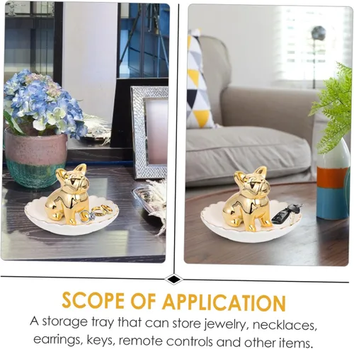 Vista 8 de NOLITOY 1pc Animal Jewelry Tray Trinket Tray Stand Bandejas Decorativas Ceramic Jewelry Plate Animal Ring Holder Ceramic Serving Tray Decor Tray