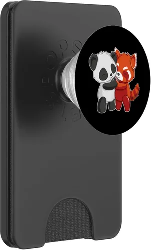 Vista 8 de Chibi Panda Bear Hugs Red Panda - Cute Kids PopSockets PopGrip: agarre intercambiable para teléfonos y tabletas